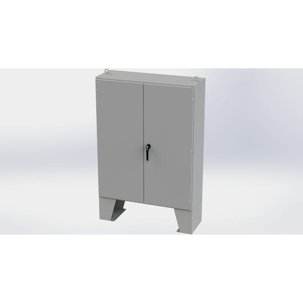 Saginaw Control & Engineering Carbon Steel Electrical Enclosures, 60 in H, 16 in D, 48 in W, NEMA 3R, 12, 13, Hinged - SCE-604816LP