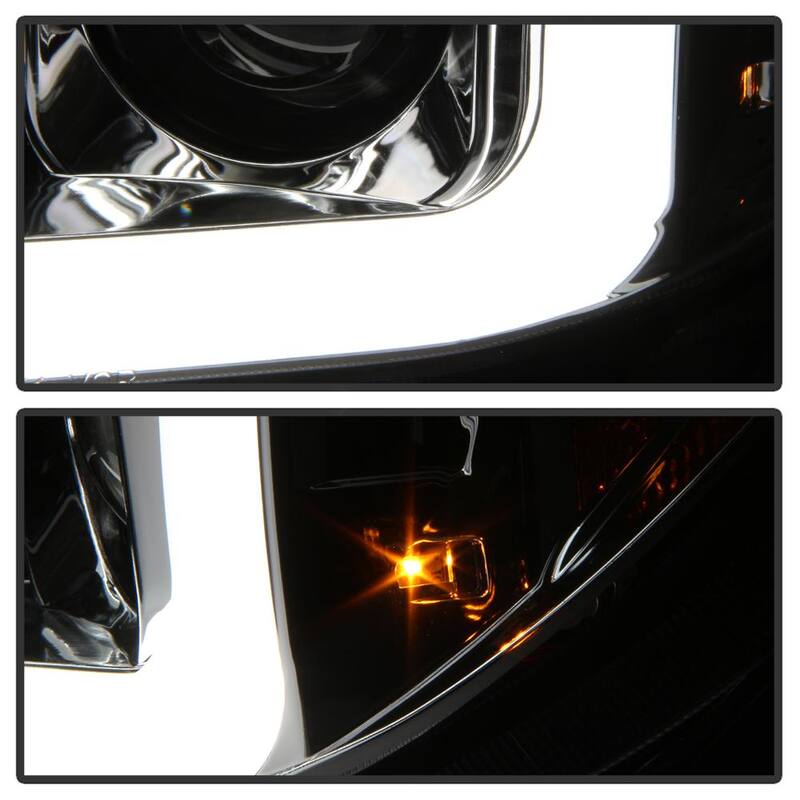 Spyder Auto Toyota Tundra 07-13 / Toyota Sequoia 08-13 Version 2 Projector Headlights - Light Bar DRL - Chrome - 5084651