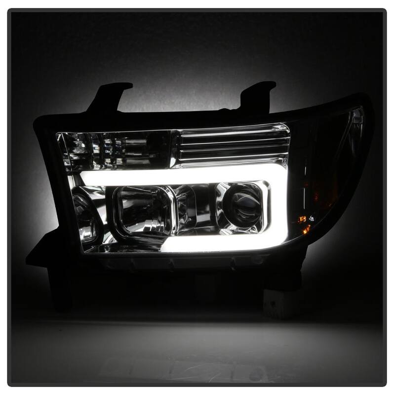 Spyder Auto Toyota Tundra 07-13 / Toyota Sequoia 08-13 Version 2 Projector Headlights - Light Bar DRL - Chrome - 5084651
