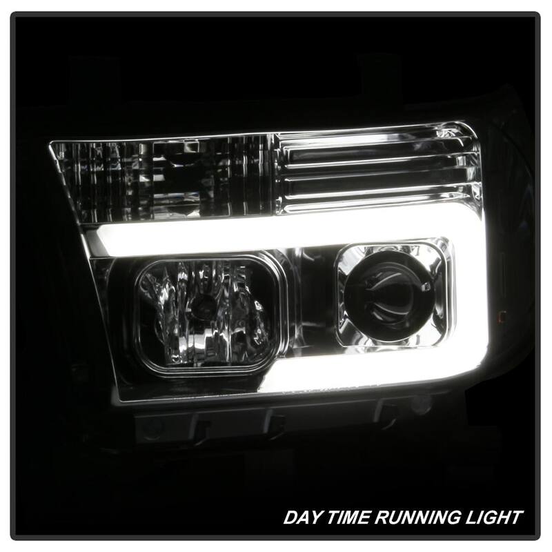 Spyder Auto Toyota Tundra 07-13 / Toyota Sequoia 08-13 Version 2 Projector Headlights - Light Bar DRL - Chrome - 5084651