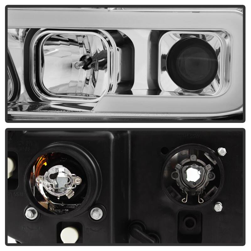 Spyder Auto Toyota Tundra 07-13 / Toyota Sequoia 08-13 Version 2 Projector Headlights - Light Bar DRL - Chrome - 5084651
