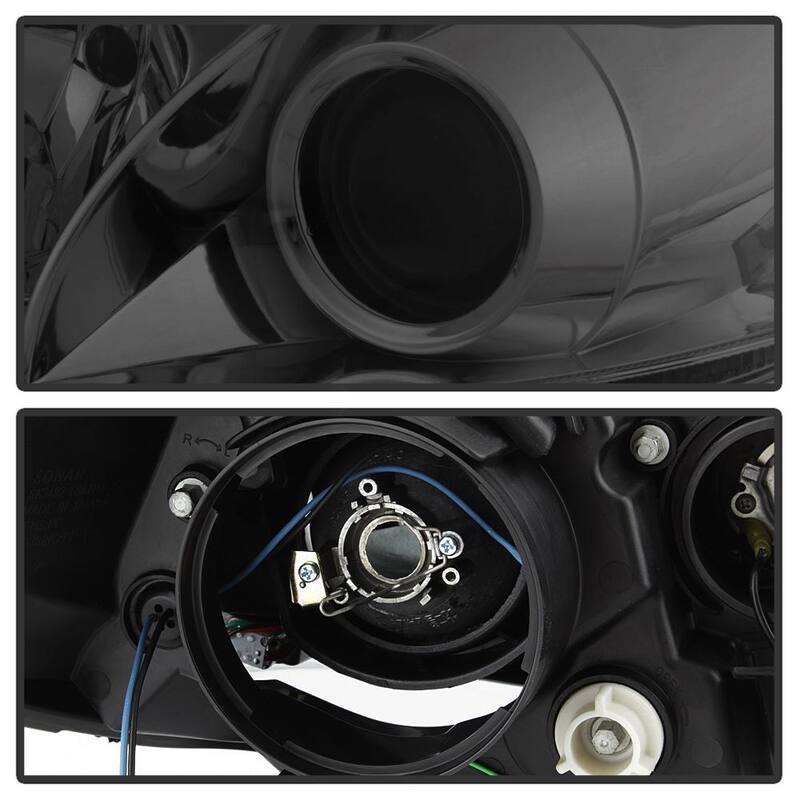 Spyder Auto Toyota Sienna 11-14 (SE and XE models only)/15-17 (XLE models only) Projector Headlight- Halogen Model Only -DRL LED-Smk - 5083999