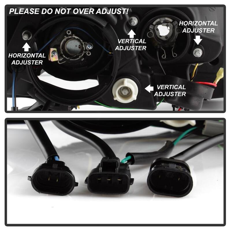 Spyder Auto Toyota Sienna 11-14 (SE and XE models only)/15-17 (XLE models only) Projector Headlight- Halogen Model Only -DRL LED-Smk - 5083999