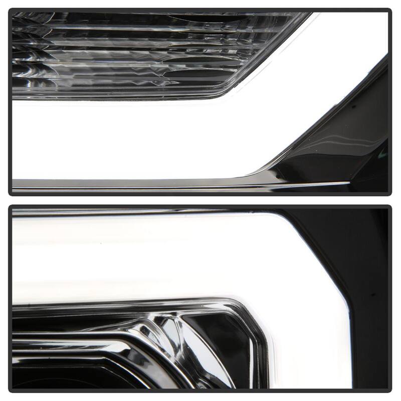 Spyder Auto GMC Sierra 1500/2500/3500 07-13 Projector Headlights - Light Bar DRL LED - Chrome - 5083647