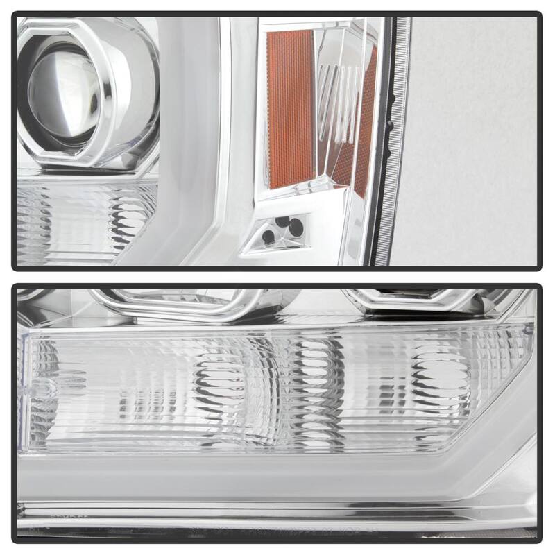 Spyder Auto GMC Sierra 1500/2500/3500 07-13 Projector Headlights - Light Bar DRL LED - Chrome - 5083647