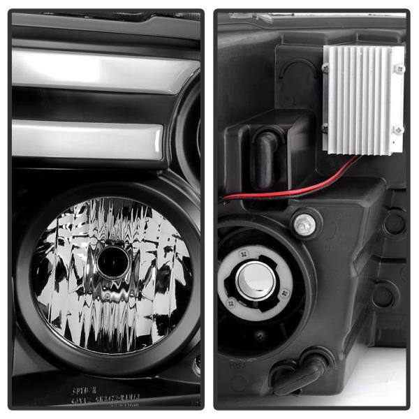 Spyder Auto Dodge Ram 1500 09-16 / Ram 2500/3500 10-16 Projector Headlights - Halogen Model Only - Light Bar DRL - Black - 5081001