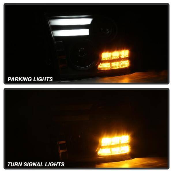 Spyder Auto Dodge Ram 1500 09-16 / Ram 2500/3500 10-16 Projector Headlights - Halogen Model Only - Light Bar DRL - Black - 5081001