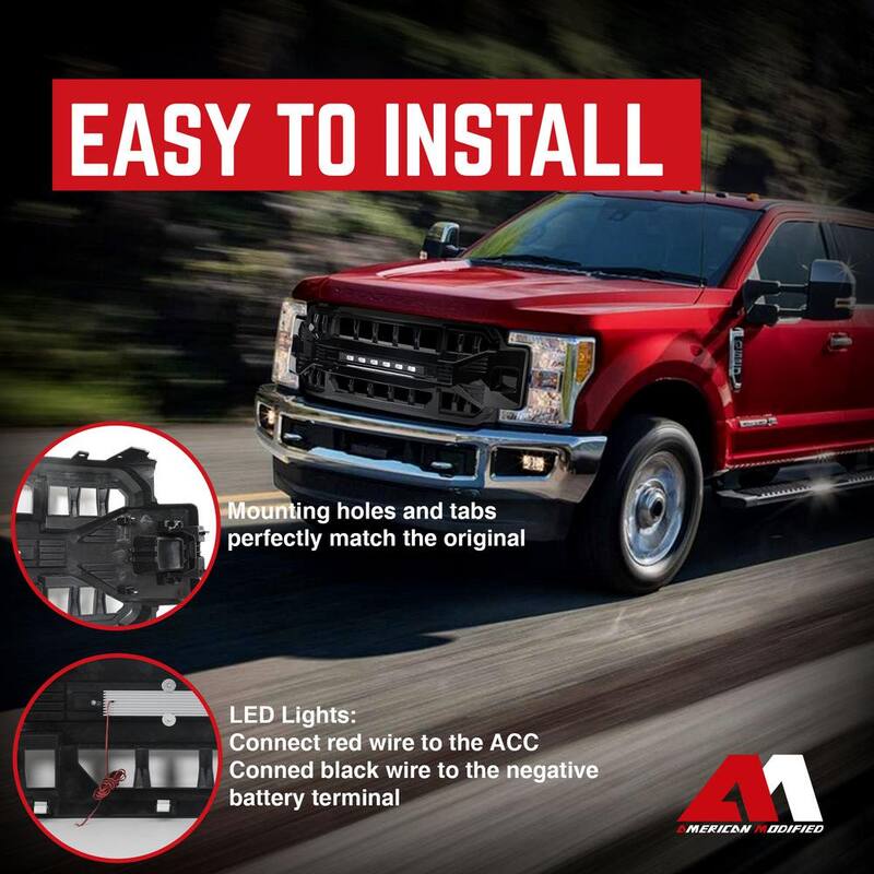 AMERICAN MODIFIED Armor Grille for 2017 to 2019 Ford F250/350 - AMFMFA00122