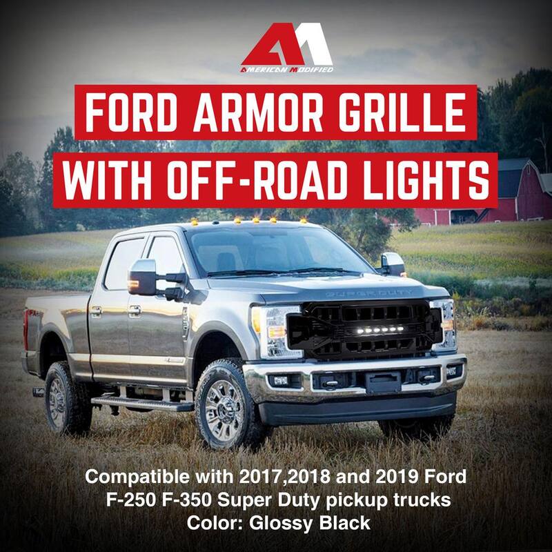 AMERICAN MODIFIED Armor Grille for 2017 to 2019 Ford F250/350 - AMFMFA00122