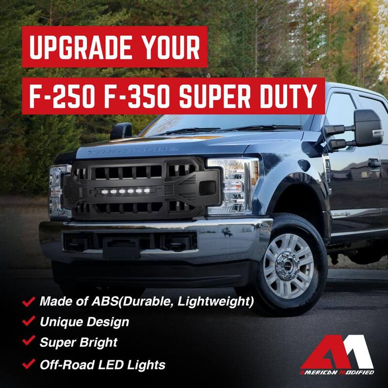 AMERICAN MODIFIED Armor Front Grille for 2017 to 2019 Ford F250/350 - AMFMFA00121