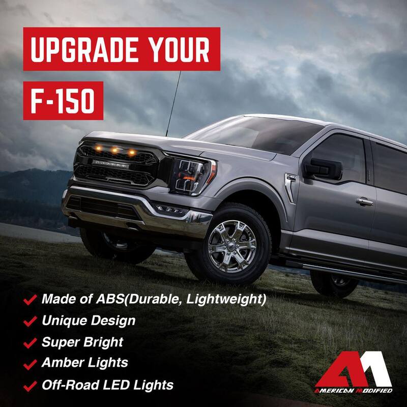 AMERICAN MODIFIED Armor Grille Compatible with 2021-2023 Ford F150 - AMFMAA00141