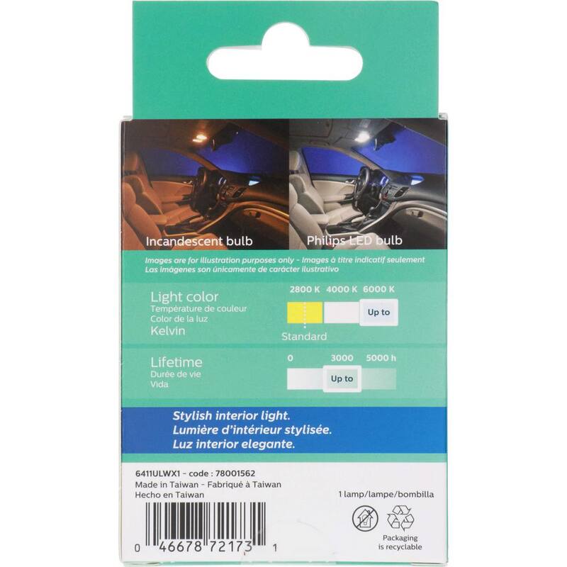 Philips Ultinon LED 6411WLED white LED interior bulb - 6411WLED