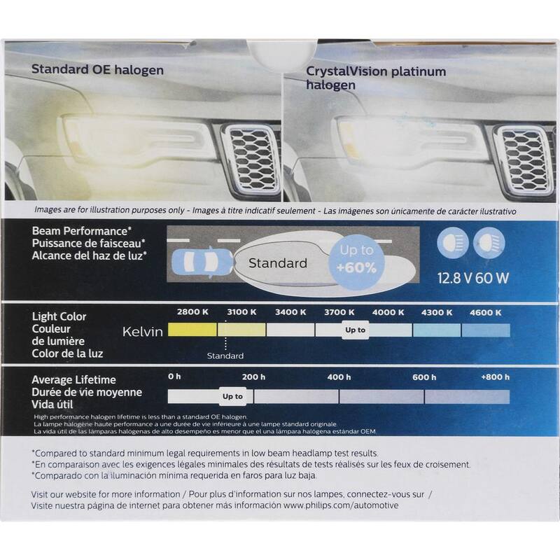 Philips Crystalvision Platinum 9005Xs Headlight/Fog Light (2-Pack) - 9005XSCVPS2