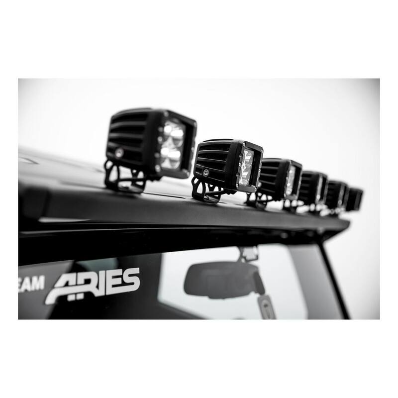 Aries Jeep JK Roof Light Mounting Brackets & Crossbar - 15914