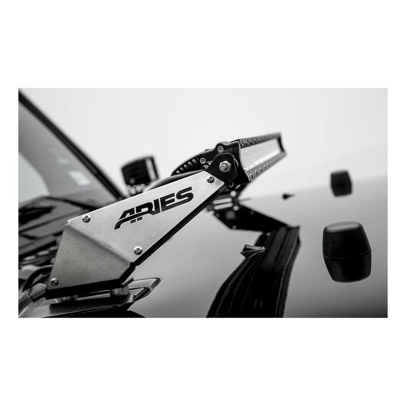 Aries Jeep JK Hood Light and Brackets - 1501300