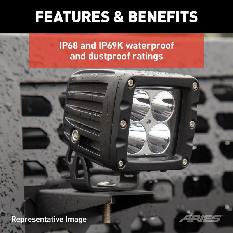 Aries Jeep Windshield Lights and Brackets - 1501304