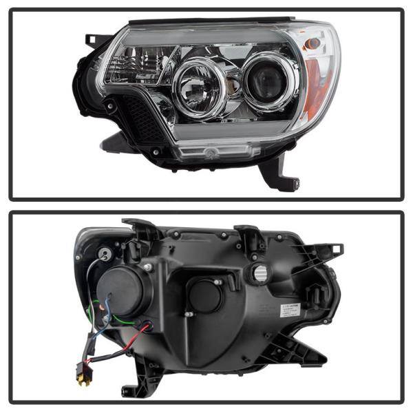 Spyder Auto Toyota Tacoma 12-15 Projector Headlights - Light Bar DRL - Chrome - 5081704