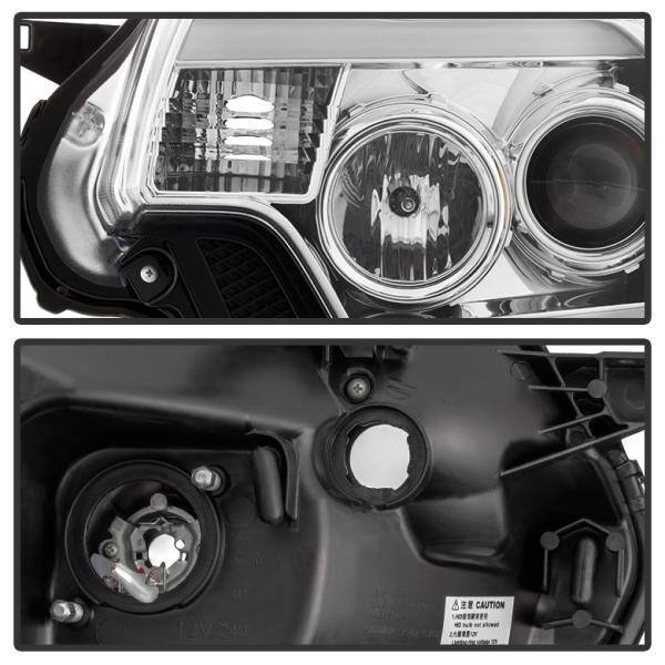 Spyder Auto Toyota Tacoma 12-15 Projector Headlights - Light Bar DRL - Chrome - 5081704