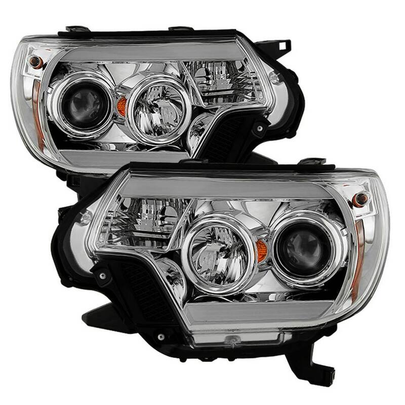 Spyder Auto Toyota Tacoma 12-15 Projector Headlights - Light Bar DRL - Chrome - 5081704