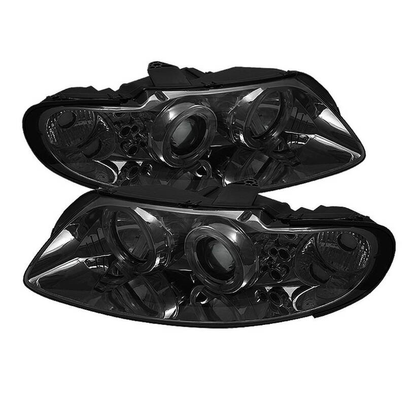 Spyder Auto Pontiac GTO 04-06 Projector Headlights - LED Halo - LED ( Replaceable LEDs ) - Smoke - 5034007