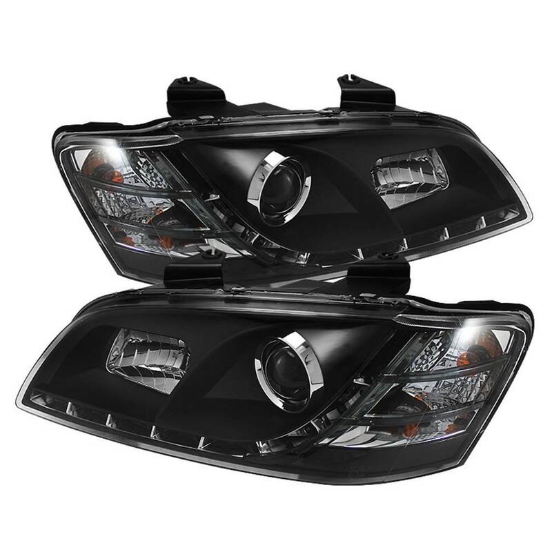 Spyder Auto Pontiac G8 08-09 Projector Headlights - DRL - Black - High H1 (Included) - Low H7 (Included) - 5011626