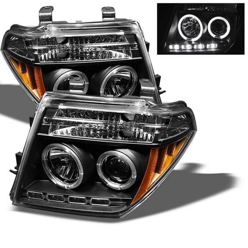 Spyder Auto Nissan Frontier 05-08 / Nissan Pathfinder 05-07 Projector Headlights - LED Halo - LED ( Replaceable LEDs ) - Black - 5011527