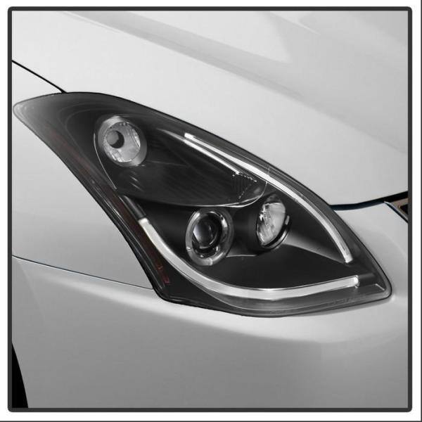 Spyder Auto Nissan Altima 4Dr 2010-2012 Projector Headlights - Light Tube DRL - LED Halo - Black - 5076830