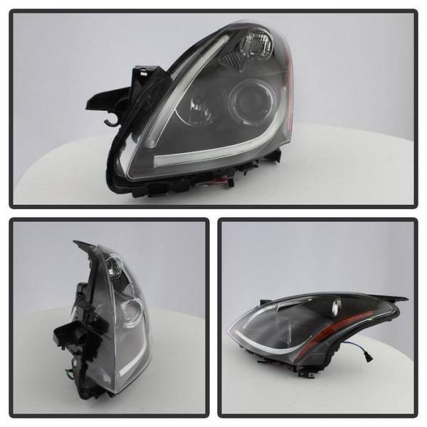 Spyder Auto Nissan Altima 4Dr 2010-2012 Projector Headlights - Light Tube DRL - LED Halo - Black - 5076830