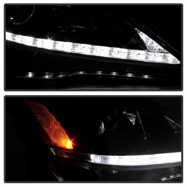 Spyder Auto Lexus IS 250/350 2006-2010 Projector Headlights - DRL - Black - 5080059