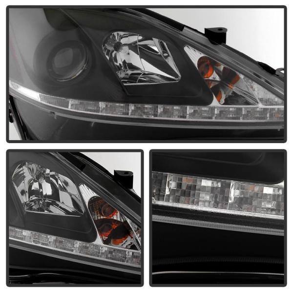 Spyder Auto Lexus IS 250/350 2006-2010 Projector Headlights - DRL - Black - 5080059