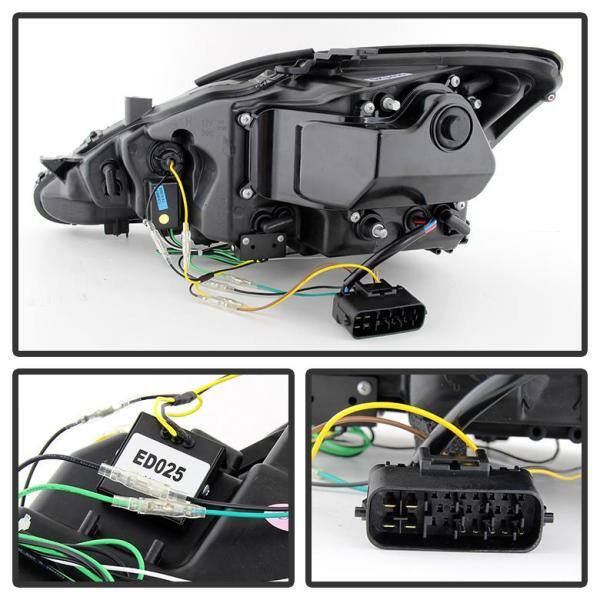 Spyder Auto Lexus IS 250/350 2006-2010 Projector Headlights - DRL - Black - 5080059