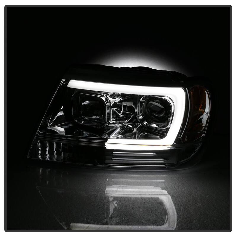 Spyder Auto Jeep Grand Cherokee 99-04 Version 2 Light Bar Projector Headlights - Chrome - 5085214
