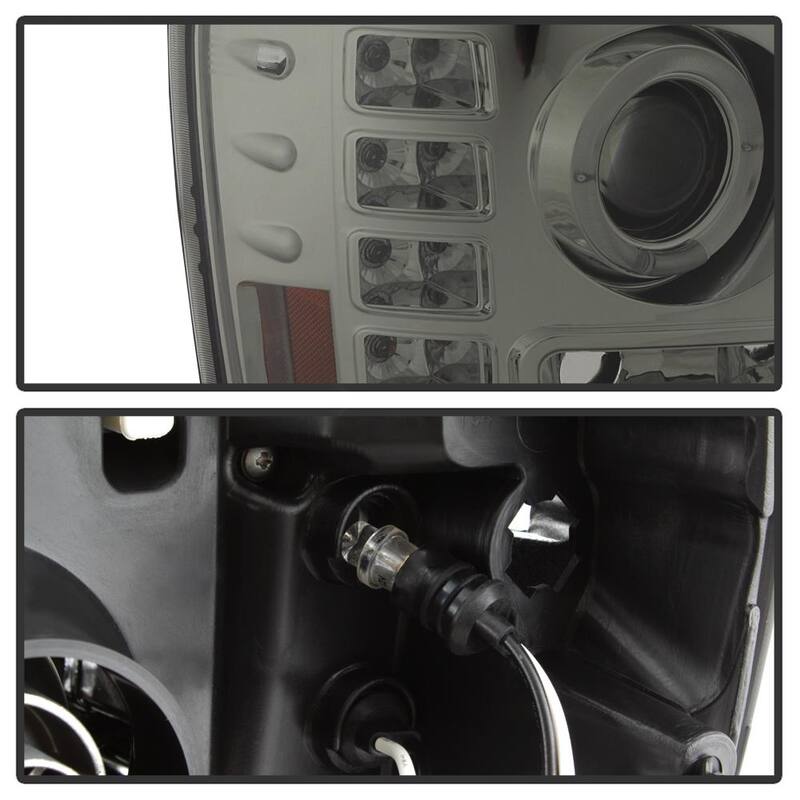 Spyder Auto GMC Sierra 1500/2500/3500 07-13 / GMC Sierra Denali 08-13 Projector Headlights - LED Halo - Smoke - 5010629