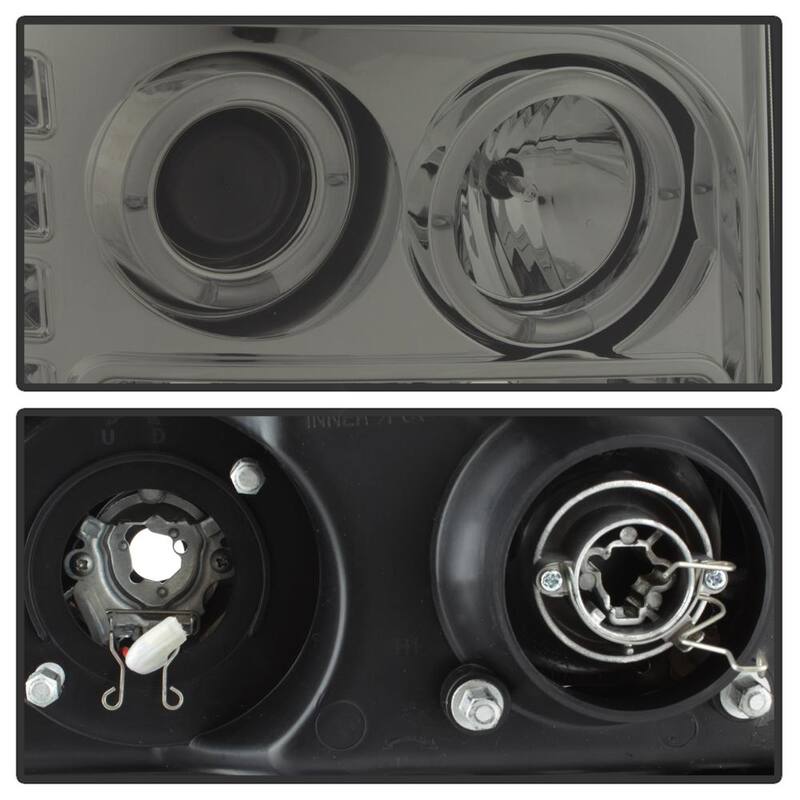 Spyder Auto GMC Sierra 1500/2500/3500 07-13 / GMC Sierra Denali 08-13 Projector Headlights - LED Halo - Smoke - 5010629