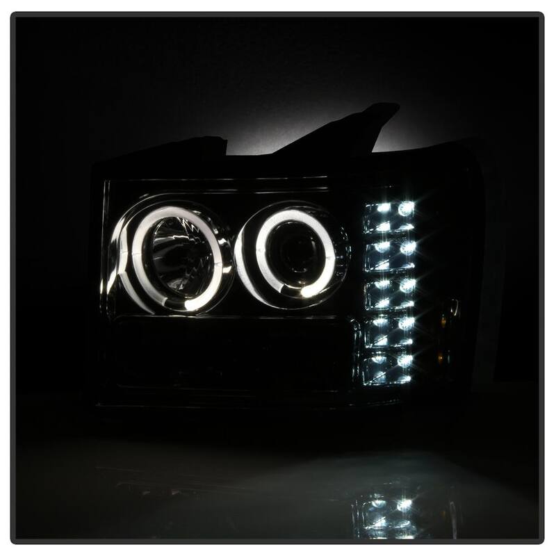 Spyder Auto GMC Sierra 1500/2500/3500 07-13 / GMC Sierra Denali 08-13 Projector Headlights - LED Halo - Smoke - 5010629