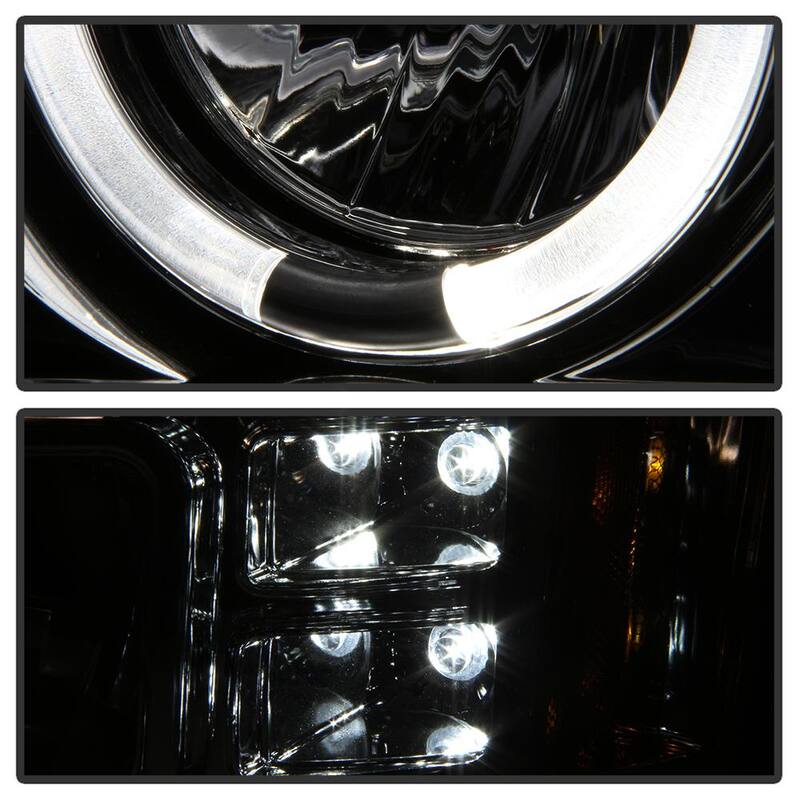 Spyder Auto GMC Sierra 1500/2500/3500 07-13 / GMC Sierra Denali 08-13 Projector Headlights - LED Halo - Chrome - 5010612