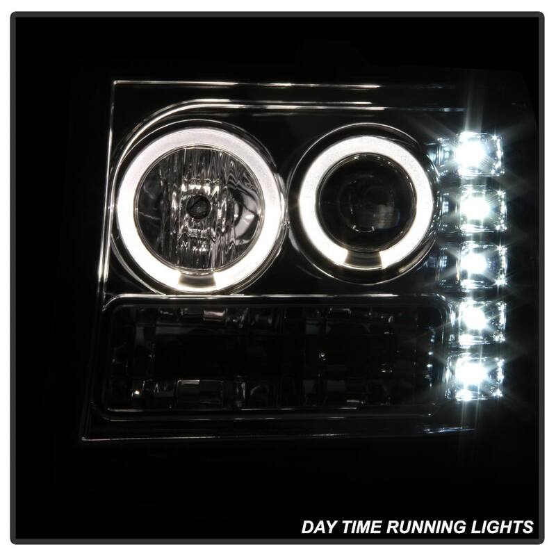 Spyder Auto GMC Sierra 1500/2500/3500 07-13 / GMC Sierra Denali 08-13 Projector Headlights - LED Halo - Chrome - 5010612