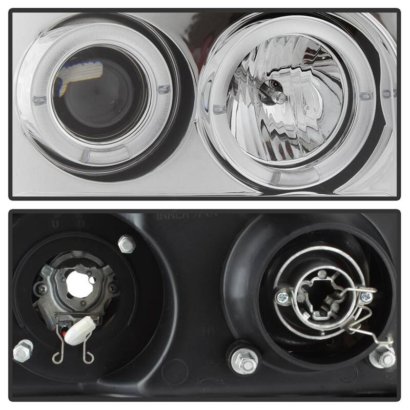 Spyder Auto GMC Sierra 1500/2500/3500 07-13 / GMC Sierra Denali 08-13 Projector Headlights - LED Halo - Chrome - 5010612