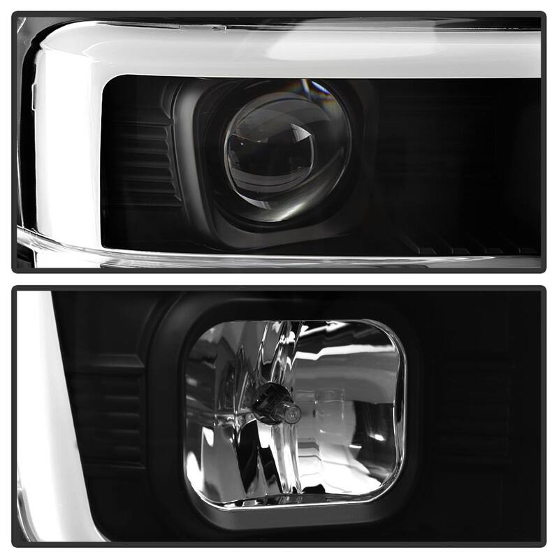 Spyder Auto Ford F250/350/450 Super Duty 08-10 Version 2 Projector Headlights - Light Bar DRL - Black - 5084477