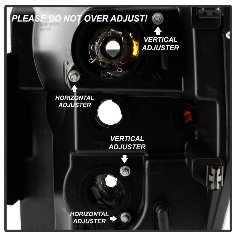 Spyder Auto Ford F250/350/450 Super Duty 08-10 Version 2 Projector Headlights - Light Bar DRL - Black - 5084477