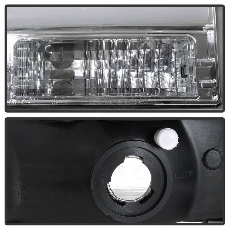Spyder Auto Ford F250 Super Duty 99-04 / Ford Excursion 00-04 1PC Light Bar Projector Headlights - Chrome - 5084675