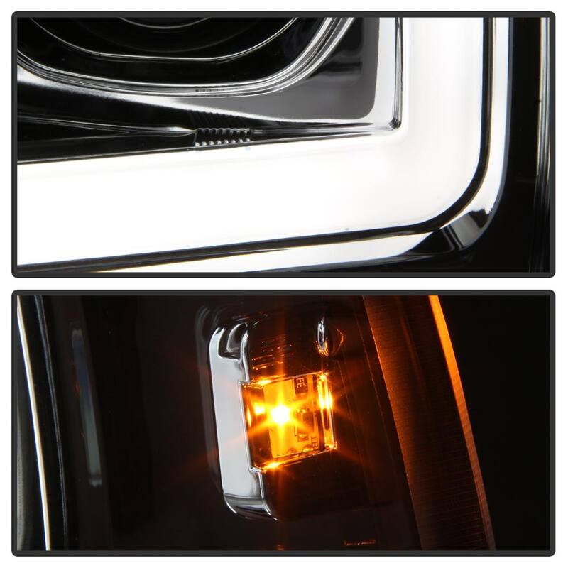 Spyder Auto Ford F250 Super Duty 99-04 / Ford Excursion 00-04 1PC Light Bar Projector Headlights - Chrome - 5084675