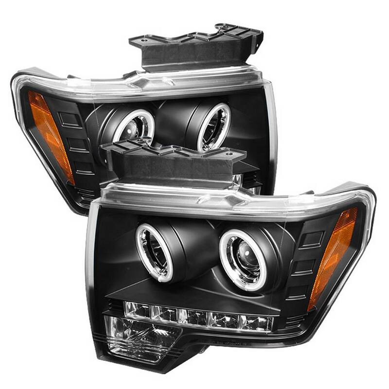 Spyder Auto Ford F150 09-14 Projector Headlights - Halogen Model Only- CCFL Halo - LED - Black - 5030108