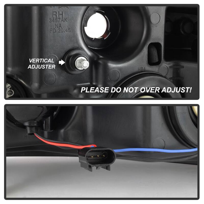Spyder Auto Ford F150 04-08 Light Bar Projector Headlights - Black - 5084484