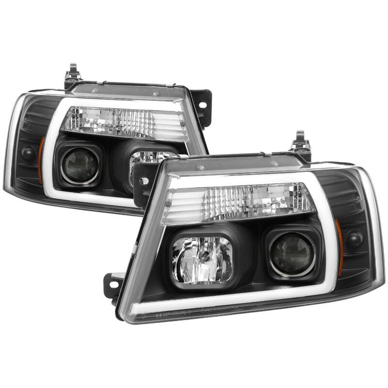 Spyder Auto Ford F150 04-08 Light Bar Projector Headlights - Black - 5084484