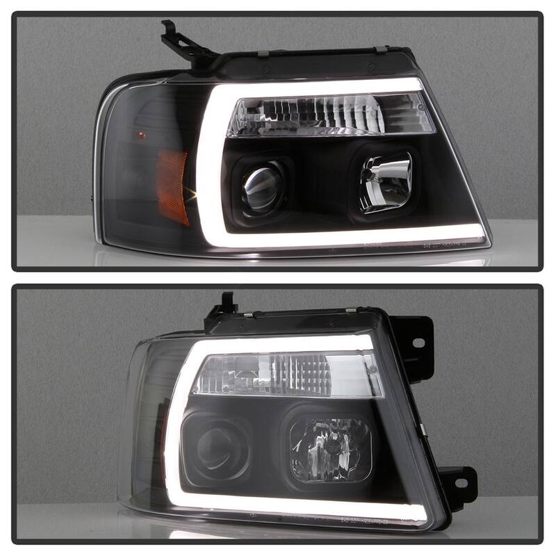 Spyder Auto Ford F150 04-08 Light Bar Projector Headlights - Black - 5084484