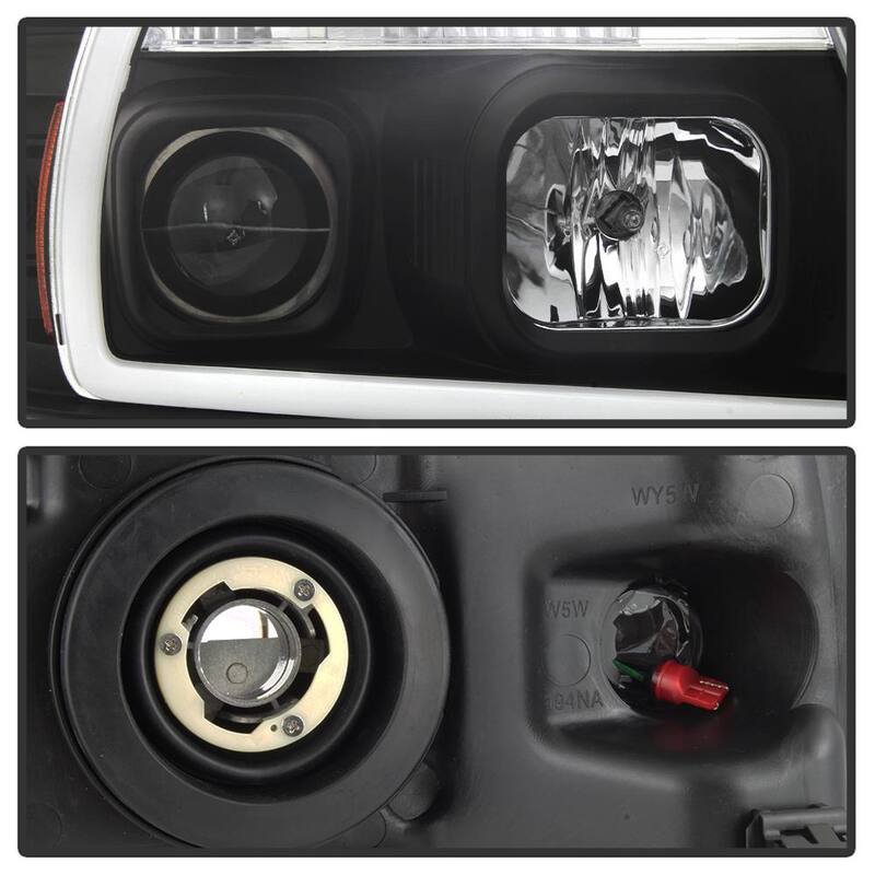 Spyder Auto Ford F150 04-08 Light Bar Projector Headlights - Black - 5084484