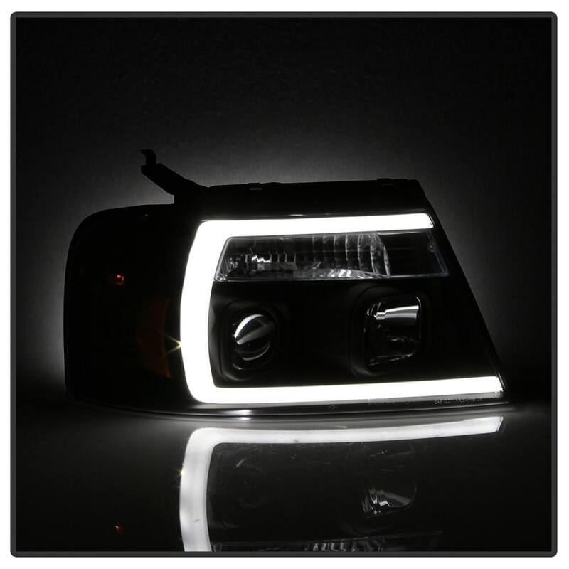 Spyder Auto Ford F150 04-08 Light Bar Projector Headlights - Black - 5084484