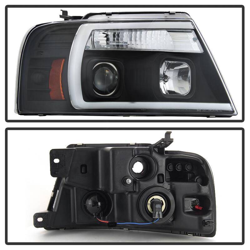 Spyder Auto Ford F150 04-08 Light Bar Projector Headlights - Black - 5084484