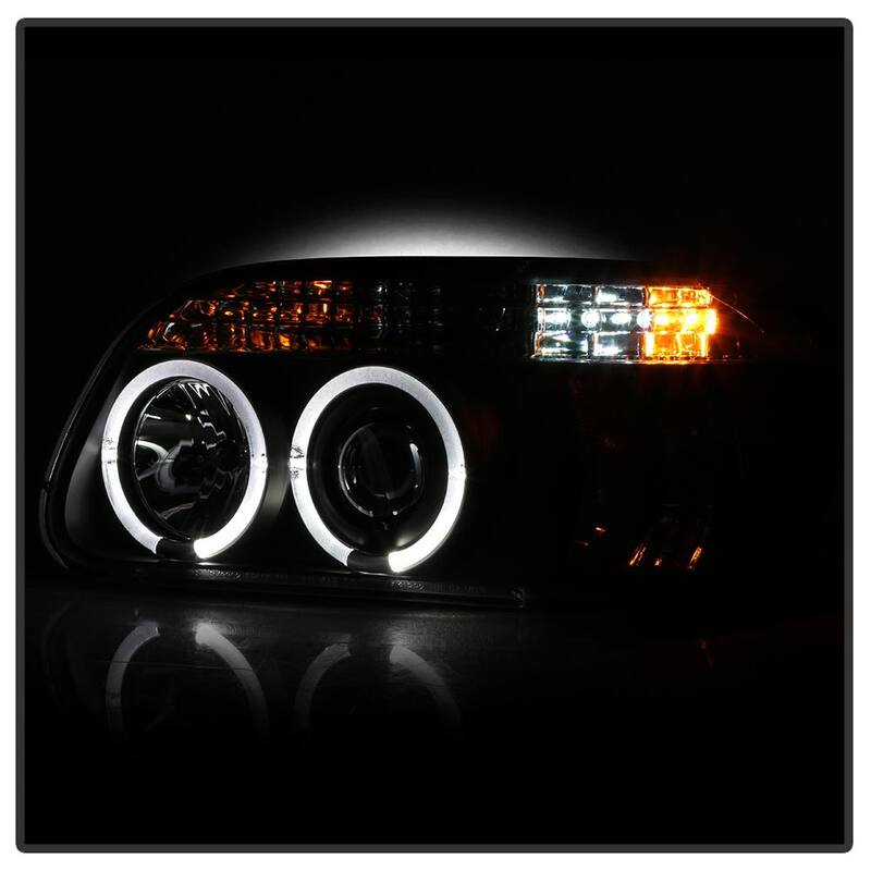 Spyder Auto Ford Explorer 95-01 1PC Projector Headlights - LED Halo - Black - High H1 (Included) - Low H1 (Included) - 5010131
